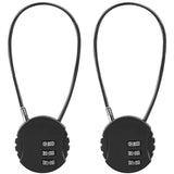 Lizbin 2 Pack Combination Lock 3 Digit Outdoor Waterproof Padlock, Locker Lock Gym Lock, Mini Wire Rope Combination Padlock, Cod