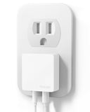 Nekmit Flat USB C Wall Charger, 45W Dual Port PPS Fast USB Charger Block(1*USB-C & 1*USB-A), Slim USB C Wall Plug for iPhone 17/