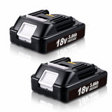 VANTTECH 2Packs 3.0Ah 18V BL1830B Replacement for Makita 18 Volt Battery BL1820B-2 BL1830B-2, Compatible with Makita BL1815 BL18