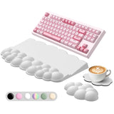 Sushret Cloud Wrist Rest with Keyboard Stand, Keyboard Riser with Wrist Pad