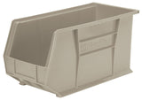 AkroMils 30265 AkroBins Plastic Hanging Stackable Storage Organizer Bin, 18Inch x 8.25Inch x 9Inch, Stone, 6Pack