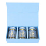 Gingercrush 3Piece Decorative Tin Box Set, Blue Storage Containers for Dry Fruits, Cookies, Chocolates | Festive Gift Boxes