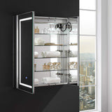 Fresca Spazio 30 Wide X 36 Tall Bathroom Medicine Cabinet W/Led Lighting & Defogger