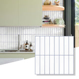 Commomy Peel and Stick Backsplash Tile - 10 Pcs of 12'' x 12'' Vertical 3D Stick on Tiles for Kitchen and Bathroom Interior Wall