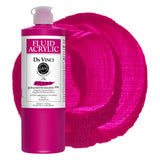 DA VINCI PAINTS Professional Artist Fluid Acrylic Paint, Quinacridone Magenta, 16oz