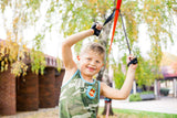 ZenMonkey Slackline Kit with Overhead Training Line, Arm Trainer, Tree Protectors, Cloth Carry Bag and Instructions, 60 Foot - E