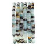 Natural Amazonite Stone Spacer Beads 6x3mm 38cm/str Flat Round Loose Semi Gemstone Caps for Making Bracelets Necklace