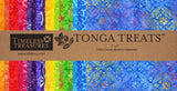 Tonga Treats Mini Happy Timeless Treasures Hand-Dyed Batiks 5 Squares Bundle Quilter's Cotton Fabric Precuts (TREAT-MINI42-HAPPY