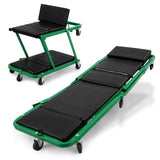 Magshion 48 Inch Folding Creeper and Rolling Seat 2 in 1 Garage Shop Creeper Roller Seat with 330 lbs Capacity, 360 Swivel Caste