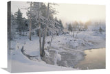 Upper Geyser Basin In Winter, Yellowstone National Park, Wyoming-Canvas Art-24X18