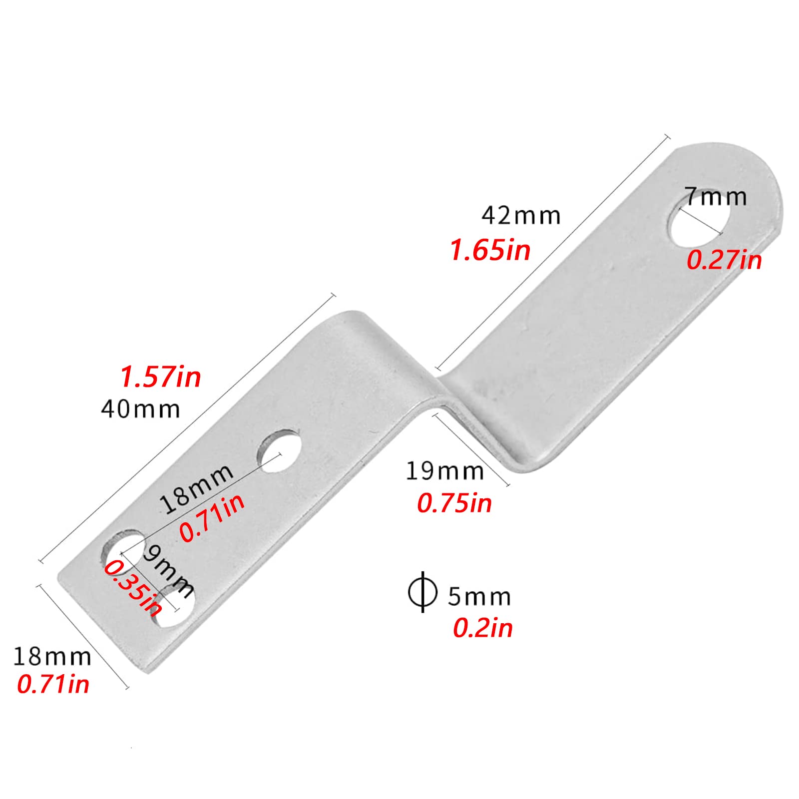 Joyangy Z Shaped Corner Bracket Furniture Support Bracket with Mounting Screws for Wood Shelves (0.75inch)