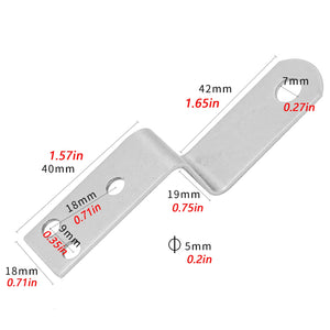Joyangy Z Shaped Corner Bracket Furniture Support Bracket with Mounting Screws for Wood Shelves (0.75inch)