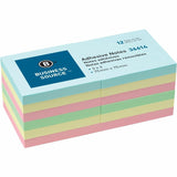Business Source 36614 Adhesives Notes,Plain,3Inch x3Inch ,100 Sheets/PD,12/PK, AST Pastel