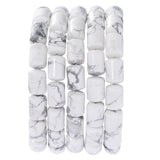 Natural White Turquoise Cylinder Tube Beads 10x14mm 38cm/str Loose Semi Gemstone Stone Beads for Making Bracelets Necklace