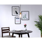 Elegant Lighting Living District Indoor Modern Home Decorative Bright Ceiling Gene 1 Light Brass And Clear Glass Pendant