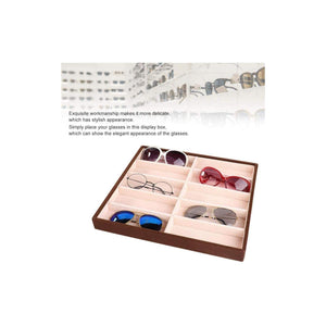 10 Grids Sunglass Box, Modern Glasses Organizer Eyeglass Display Storage Cases, Compartment Eyewear Storage Box Christmas, Valen