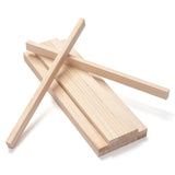 Wood Strips Slats Wooden Dowels for Crafts 3/83/412, 15 PCS Wood Trim Flat Lumber Boards Square Dowel Rods Wooden Sticks