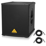 Behringer Eurolive B1200D-PRO High-Performance Active 500-Watt 12 PA Subwoofer with Built-in Stereo Crossover, 60Hz-130Hz Freque