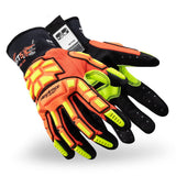 HexArmor | GGT5 Series 4021X| High Vis Work Gloves with Cut Resistance and Impact Protection | Small