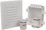 Studor 20381 RediVent Air Admittance Valve with Recessed Box and Grill, White