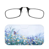 ThinOptics Universal Pod Case + Rectangular Reading Glasses, Wildflower Haze, 45 mm + 1.5