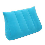 Merishopp Blow Up Cushion Wedge Pillow Compact Lightweight Multipurpose Triangle Shape Turquoise