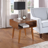 Boraam Zebra Series Alborg End Table, Rich Walnut