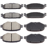 ECCPP D1508-8715 D1377-8488 Front & Rear Ceramic Disc Brake Pad Set - Fit For Ford Explorer 2011-2019, Flex 2009-2017, Taurus 20