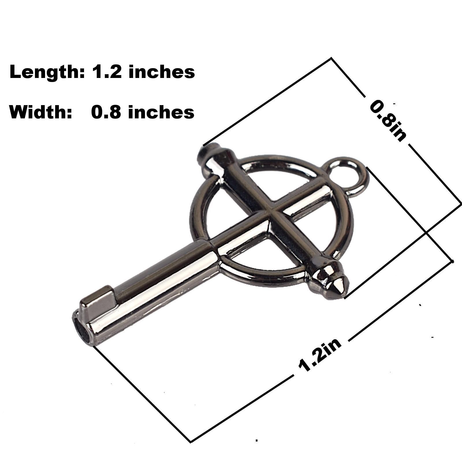 ECBANLI Escape Bracelet with Cross Universal Round Handcuff Key & Tungsten Bead - Car Window Breaker Wrist Strap Emergency Rescu