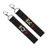 Isee 360 2 Pcs K & Q Lanyard Tag With Swivel Lobster For Gift Luggage Bags Backpack Laptop Bags L X H 5 X 0.8 Inch