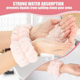 12Pcs Wrist Washband Set, Anmieciu Face Washing Wristbands, Microfiber Wrist Spa Wash Washband, Wrist Towels for Washing Face, P