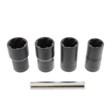 Abn Twist Socket Set Lug Nut Remover Extractor Tool - 5 Piece Metric Bolt And Lug Nut Extractor Socket Tools