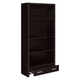 Benjara Wooden Bookcase With 3 Shelves And 1 Drawer, Brown