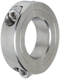 Climax Metals 2C112S T303 Stainless Steel TwoPiece Clamping Collar, 11/8 Bore Size, 17/8 Outside Diameter, 1/428 x 3/4