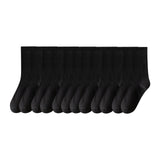 Enakshi 6 Pair Mid Calf Socks Stocking Elastic for Outdoor Activities Leisure Casual for Adults Women 6 Black|Clothing Shoes & A