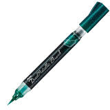 Pentel XGFH-DD Dual Metallic Brush, Green + Metallic Blue