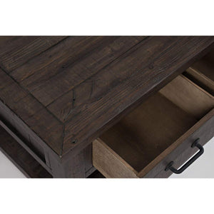 Jofran Madison County Solid Reclaimed Wood Rustic Farmhouse Harris Coffee Table With Storage Drawers, Barnwood Brown