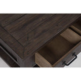 Jofran Madison County Solid Reclaimed Wood Rustic Farmhouse Harris Coffee Table With Storage Drawers, Barnwood Brown
