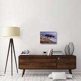 Beach Near San Simeon Creek With Ice Plant In The Foreground, Big Sur, California-Canvas Art-24X18