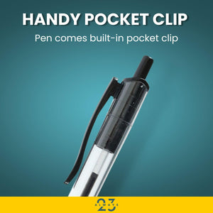 Always23 Ballpoint Pens, Comfort Grip Ballpoint Pen, Comfort Grip & Smooth Writing, Black Ink, 1mm 12 Pack