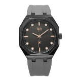 Fastrack Vyb Rebel Quartz Analog Black Dial Grey Silicone Strap Watch For Men - Fv30017Np02W