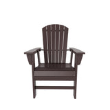 WestinTrends Dylan Dylan Outdoor Patio Shell-Back Adirondack Dining Chair Weather Resistant Dark Brown