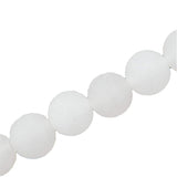 Matte Gemstone Beads for Jewelry Making, Sold per Bag 5 Strands Inside (Matte White Jade, 6mm)