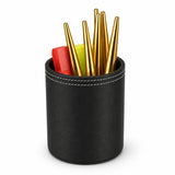 panku Leather Square Pen/Pencil Multi Purpose Stand For Office Desk(Pack of 1,Black)