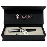 Intellio Renaissance Black & Chrome (Chrome Plated Trims) Roller Ball Pen