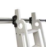 DIYHD 4FT Stand Up Black Rolling Library Hardware,Telescope Sliding Ladder Track Kit(No Ladder)