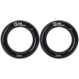 GM CLIMBING Black Large Rappel Ring 25kN for Rock Climbing Arborist Rescue Slackline Hammock 2-Pack