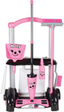 Casdon Henry & Hetty Toys - Hetty Cleaning Trolley - Pink Hetty-Inspired Toy Playset with Mop, Brushes, Dustpan, & Accessories -