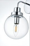 Living District Indoor Modern Home Decorative Bright Ceiling Hanson 1 Light Bath Sconce In Black With Clear Shade