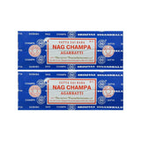 Satya Sai Baba Nag Champa Agarbatti Pack of 2 Incense Sticks Boxes 250gms Each Hand Rolled Agarbatti Fine Quality Incense Sticks